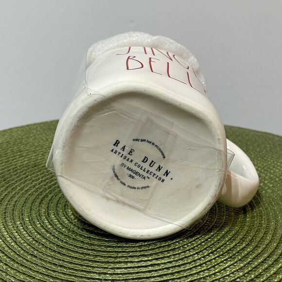 Rae Dunn Jingle Bells Mug with Topper NWT - Picture 2 of 7